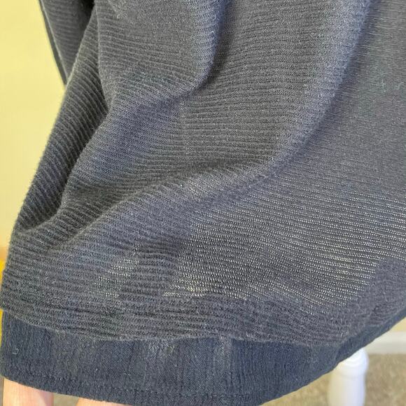 Free People Sz L Billie Ribbed Pleated Top with Blouson Sleeves - Picture 6 of 16